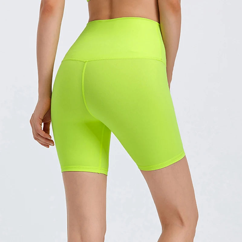 High Waist Yoga Sport Shorts No Front