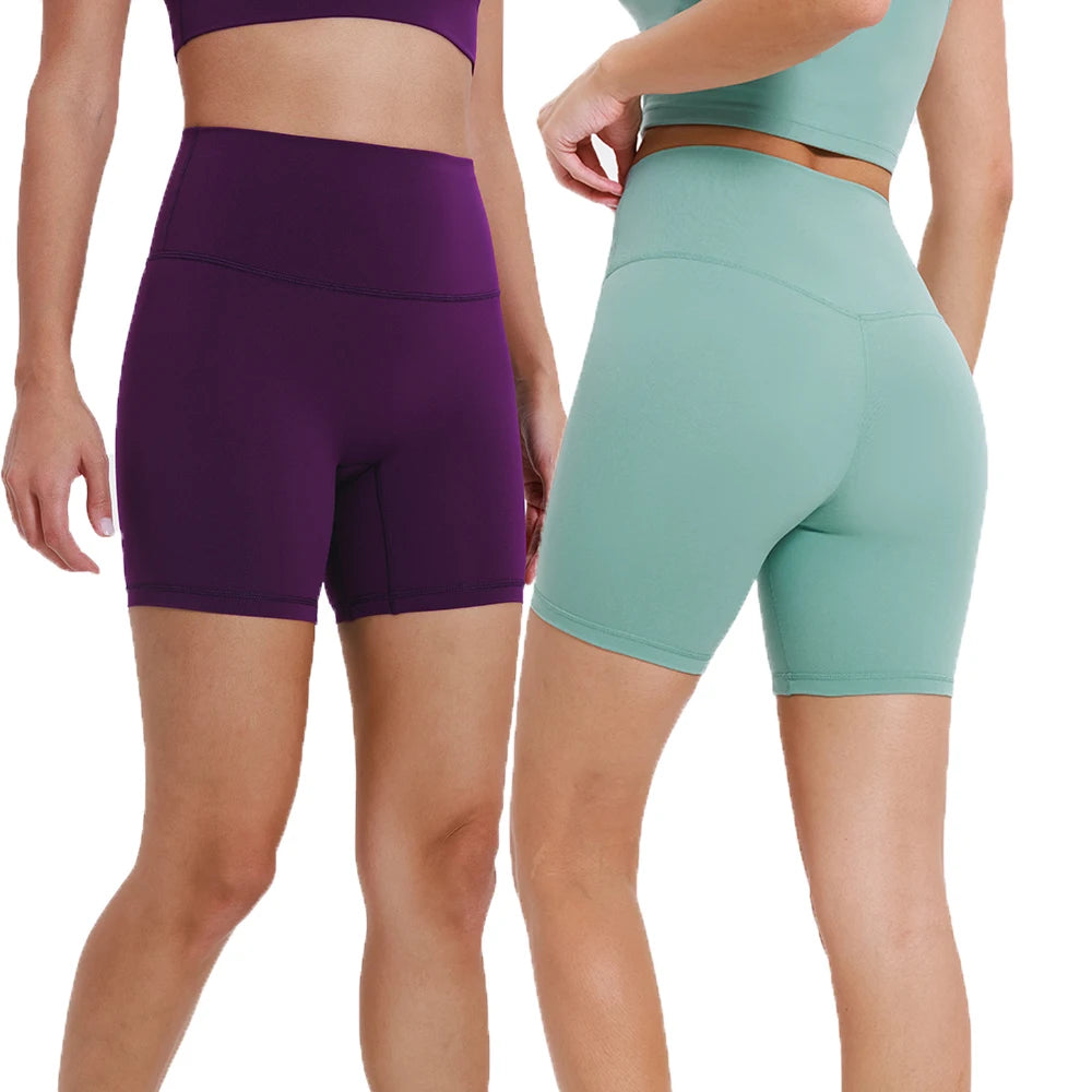 High Waist Yoga Shorts Elastic