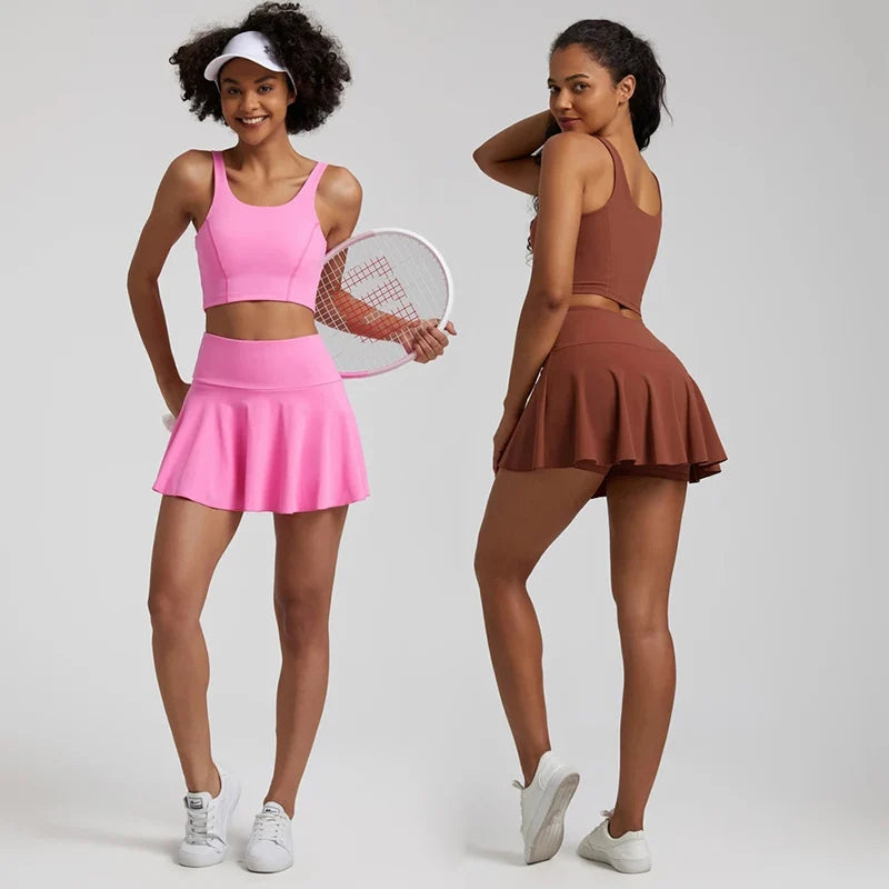 High Waisted Pleated Tennis Skirts