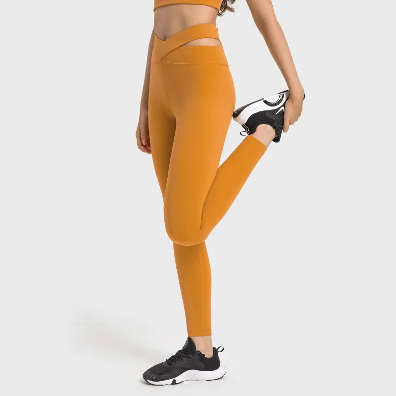 Cross Waist Workout Sport Leggings