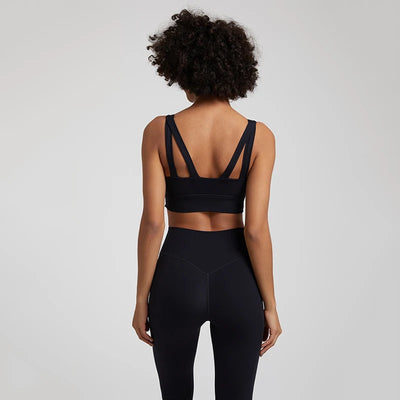 Plain High Neck Strappy Backless