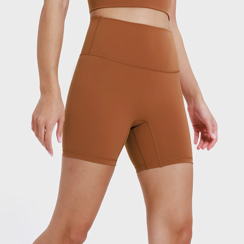 High Waist Yoga Shorts Elastic