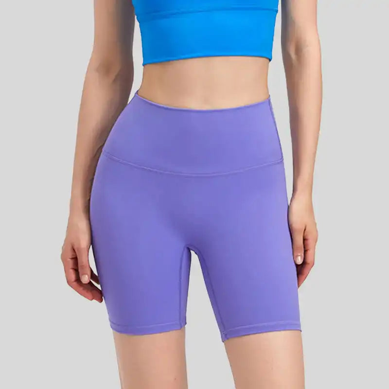 High Waist Yoga Sport Shorts No Front